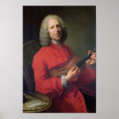 Jean-Philippe Rameau met een Violin Poster (Voorkant)
