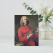 Jean-Philippe Rameau met een Viool Briefkaart (Staand voorkant)