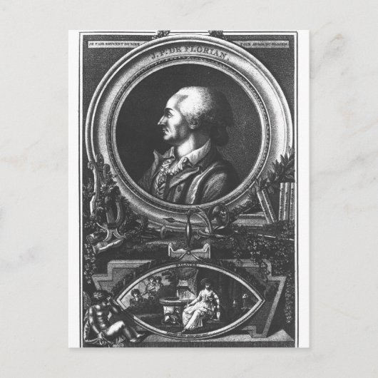 Jean-Pierre Claris de Florian Briefkaart (Voorkant)