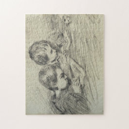 Jean-Pierre Hoplanné en Michel Drawing Monet Fine Legpuzzel
