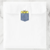 Jean Pocket Bumble Bee Ronde Sticker (Tas)