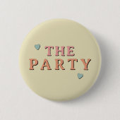 JEAN Retro 70's Het Feest Jonggezellen Groep Ronde Button 5,7 Cm (Voorkant)