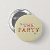 JEAN Retro 70's Het Feest Jonggezellen Groep Ronde Button 5,7 Cm (Voorkant /achterkant)