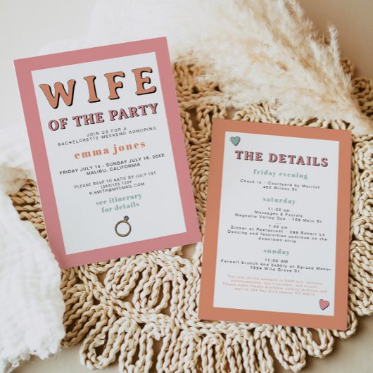 JEAN Retro Wife van de Partij Bachelorette Kaart