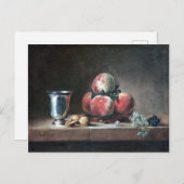 Jean-Siméon Chardin leeft nog steeds met perziken Briefkaart (Voorkant / Achterkant)