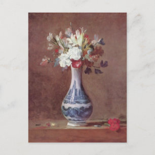 Jean Simeon Chardin-still, Flowers in een Vase Briefkaart