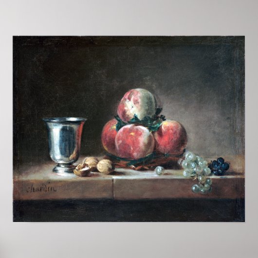 Jean-Siméon Chardin Still Life with Peaches Poster (Voorkant)