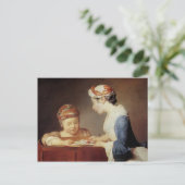 Jean-Simeon Chardin- The Young Schoolmistress Briefkaart (Staand voorkant)