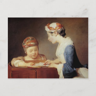 Jean-Simeon Chardin- The Young Schoolmistress Briefkaart