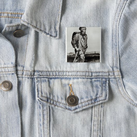 Jean Valjean Vierkante Button 5,1 Cm (In situ)