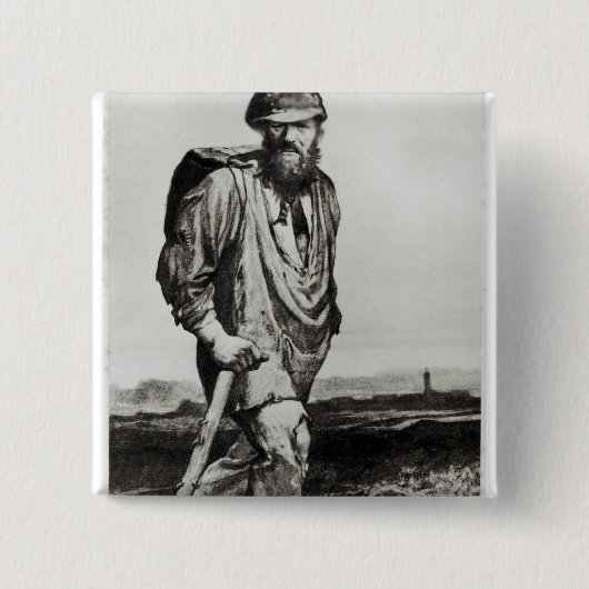 Jean Valjean Vierkante Button 5,1 Cm (Voorkant)