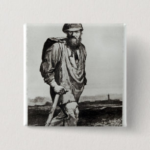 Jean Valjean Vierkante Button 5,1 Cm