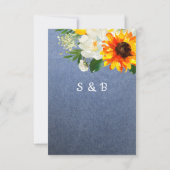 Jean, Zonnebloem & Witte Bloemen Save The Date V2 (Achterkant)