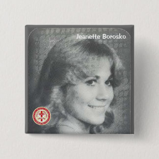Jeanette Borosko Vierkante Button 5,1 Cm