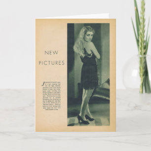 Jeanette Loff 1930 portret in korte kleding Kaart