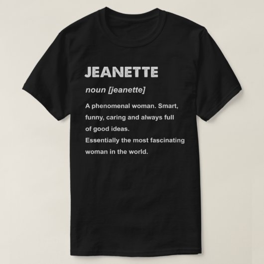 Jeanette Name  T-shirt (Design voorkant)