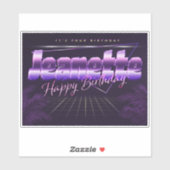 Jeanette Name Vorname retro Sticker Geburtstag (Vel)