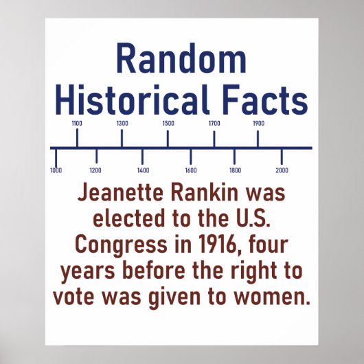 Jeanette Rankin werd gekozen - geschiedenisfeit Poster (Voorkant)