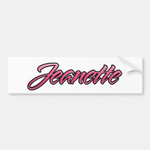 Jeanette roze Aufkleber Sticker