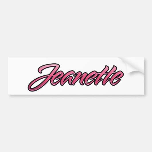 Jeanette roze Aufkleber Sticker (Voorkant)