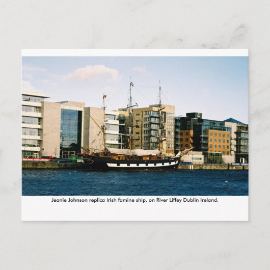 Jeanie Johnson Irish famine ship, Dublin Ierland Briefkaart (Voorkant)