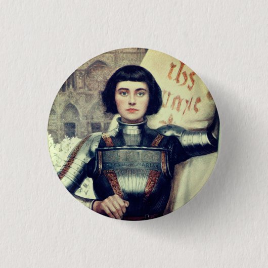 Jeanne d'Arc (Albert Lynch illustratie) Ronde Button 3,2 Cm (Voorkant)