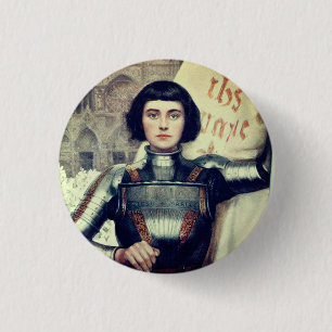 Jeanne d'Arc (Albert Lynch illustratie) Ronde Button 3,2 Cm