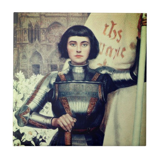 Jeanne d'Arc (Albert Lynch illustratie) Tegeltje (Voorkant)