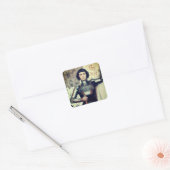 Jeanne d'Arc (Albert Lynch illustratie) Vierkante Sticker (Envelop)