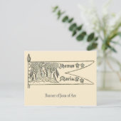 Jeanne d'arc, Banner Briefkaart (Staand voorkant)