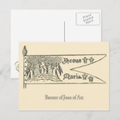 Jeanne d'arc, Banner Briefkaart (Voorkant / Achterkant)
