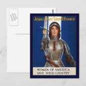 Jeanne d'Arc: De dienstmeid van Orléans, ridder he Briefkaart (Voorkant / Achterkant)
