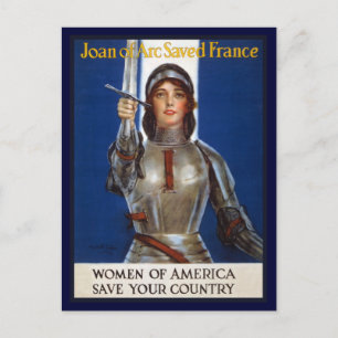 Jeanne d'Arc: De dienstmeid van Orléans, ridder he Briefkaart