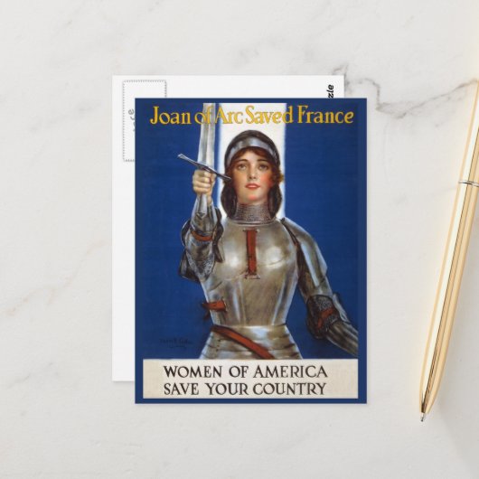 Jeanne d'Arc: De dienstmeid van Orléans, ridder he Briefkaart (Voorkant / Achterkant in situ)