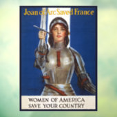 Jeanne d'Arc: De dienstmeid van Orléans, ridder he Raamsticker (Vel 3)