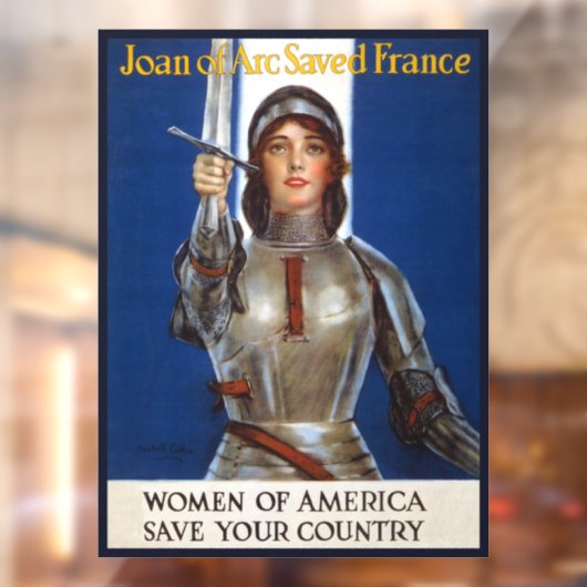 Jeanne d'Arc: De dienstmeid van Orléans, ridder he Raamsticker (Vel 2)