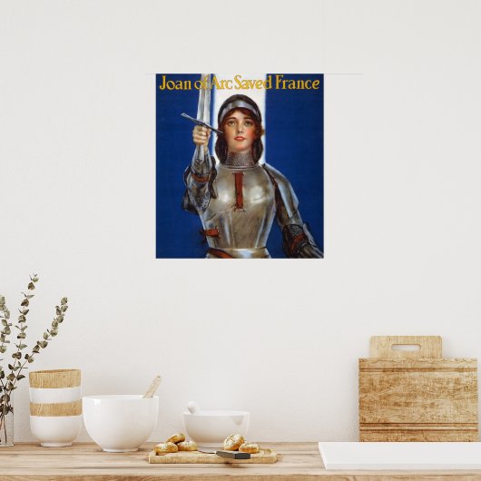 Jeanne d'Arc Franse heldin ridder nationale held Poster (Keuken)