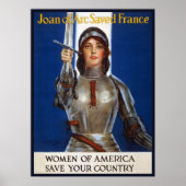 Jeanne d'Arc Franse heldin ridder nationale held Poster (Voorkant)