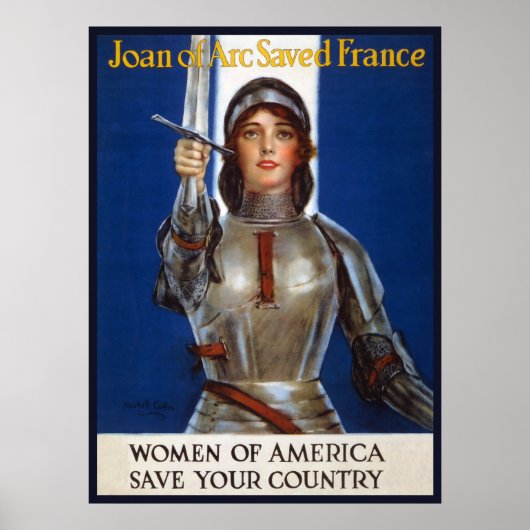 Jeanne d'Arc Franse heldin ridder nationale held Poster (Voorkant)