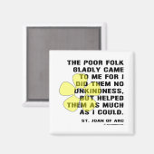 Jeanne d'Arc helpt arme mensen Magneet (Voorkant / Achterkant)