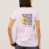 Jeanne d'Arc helpt arme mensen T-shirt (Achterkant)