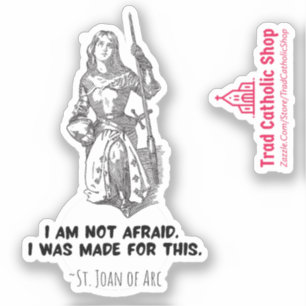 Jeanne d'Arc Ik ben niet bang voor het katholieke  Sticker