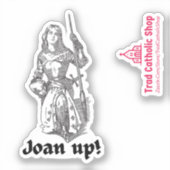 Jeanne d'Arc Jeanne omhoog! Schattig katholiek Sin Sticker (Voorkant)