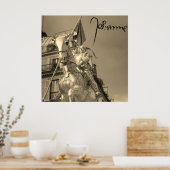 Jeanne d'Arc Johanna von Orléans Emmanuel Frémiet Poster (Keuken)