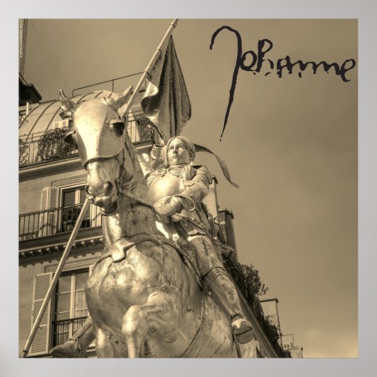 Jeanne d'Arc Johanna von Orléans Emmanuel Frémiet Poster (Voorkant)