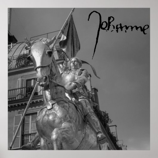 Jeanne d'Arc Johanna von Orléans Emmanuel Frémiet Poster (Voorkant)