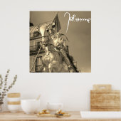 Jeanne d'Arc Johanna von Orléans Emmanuel Frémiet Poster (Keuken)