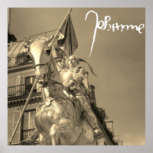 Jeanne d'Arc Johanna von Orléans Emmanuel Frémiet Poster (Voorkant)