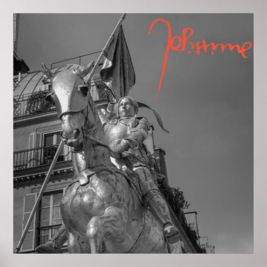 Jeanne d'Arc Johanna von Orléans Emmanuel Frémiet Poster (Voorkant)