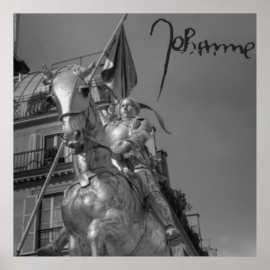 Jeanne d'Arc Johanna von Orléans Emmanuel Frémiet Poster (Voorkant)